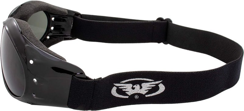 Global Vision Eliminator Dirt Bike Padded Motorcycle Riding Goggles for Men and Women (Black Frame/Smoke Lens) - Image 3