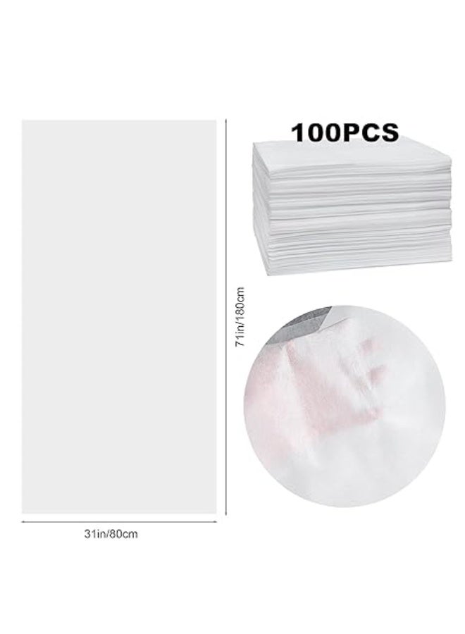 Arabest 100 Pack 31" x 71" Disposable Non-Woven Massage Table Bed Covers - 2-Ply Waterproof Spa Sheets for Facial, Tattoo & Waxing. - Image 2