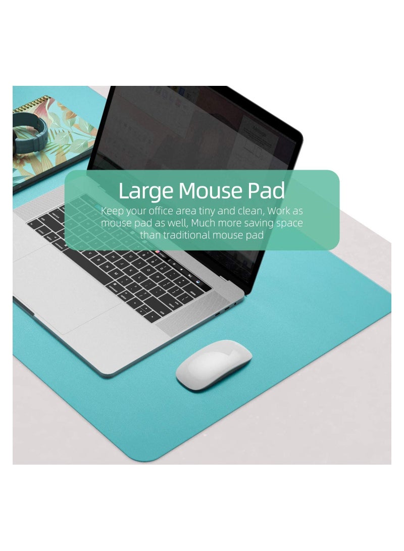 Cool Baby Multifunctional Office Desk Pad, Ultra Thin Waterproof PU Leather Mouse Pad, Dual Use Desk Writing Mat for Office/Home(Blue + Green) - Image 5