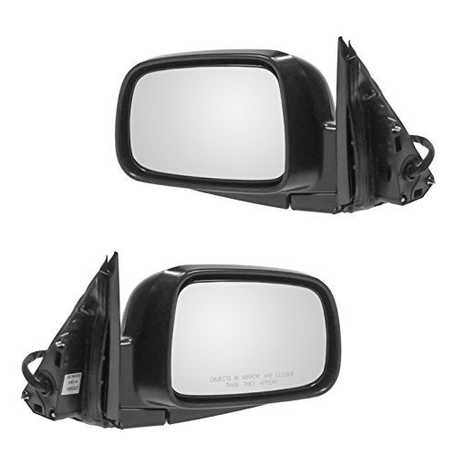 TRQ 2 Piece Driver and Passenger Side Mirror Assembly Set Electric Adjustment Non-Heated No Memory Textured Compatible with 2002-2006 Honda CR-V HO1320215 HO1321215 - Image 1