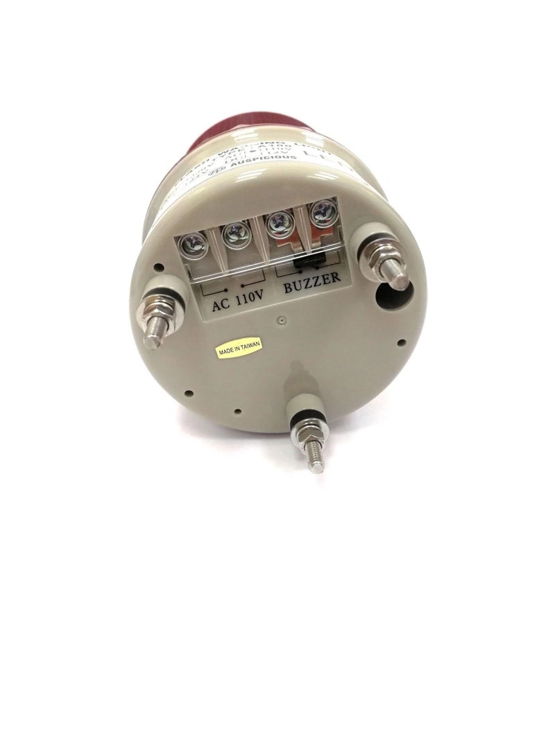 Flashing Red Beacon Light LED with Buzzer Screw Mount A100F Auspicious 110VAC  - Image 3
