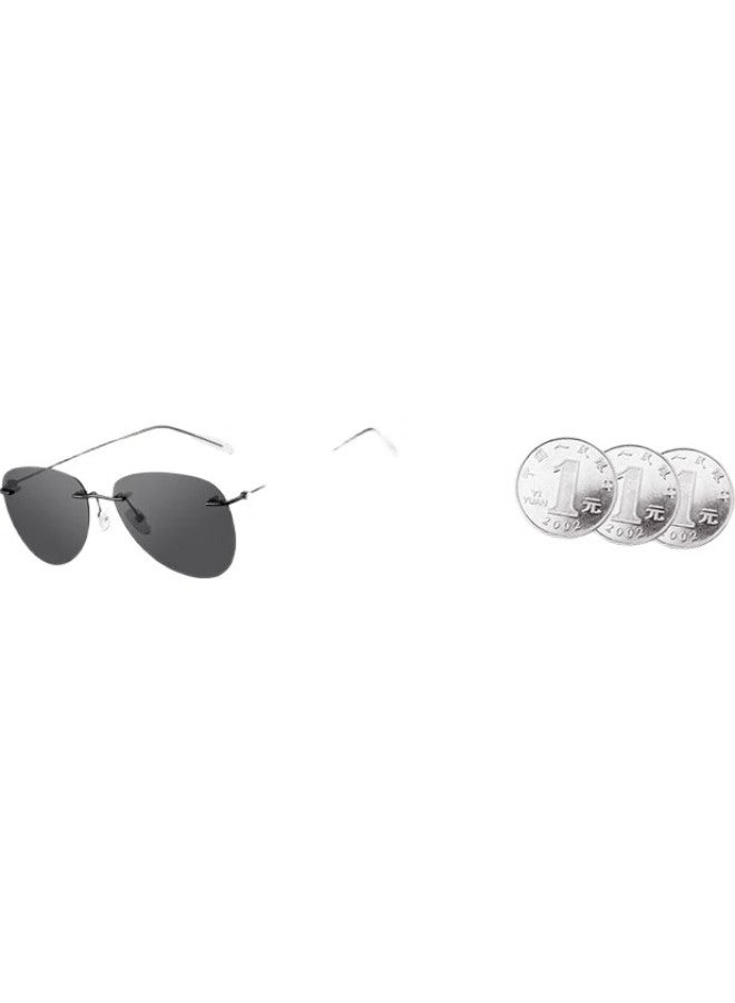 Bertha Imported Titanium Frame Polarized Sunglasses Men'S Driving Special Variable Color Sunglasses Frameless Ultra-Light Driving Fishing Glasses Trendy - Image 2