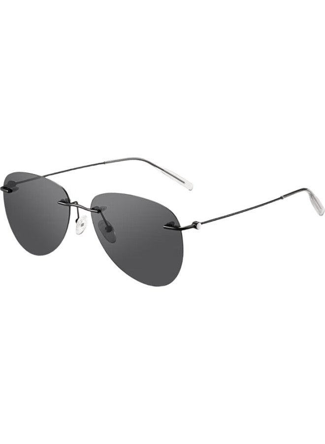 Bertha Imported Titanium Frame Polarized Sunglasses Men'S Driving Special Variable Color Sunglasses Frameless Ultra-Light Driving Fishing Glasses Trendy - Image 3
