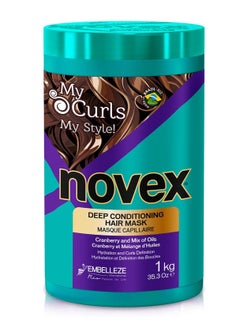 Novex My Curls Deep Conditioning Mask, 35 oz - Enhanced with a Mix of Oils and Cranberry Extract (Suitable for All Curls)