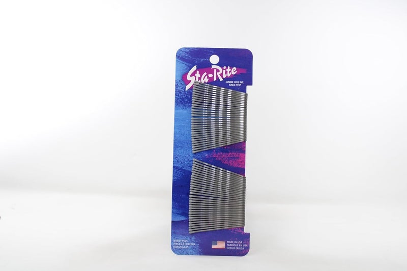 Sta-Rite Bobby Pins, Hair Clips, Women Hair Accessories - 60 Count Hair Pins, Silver - Image 1
