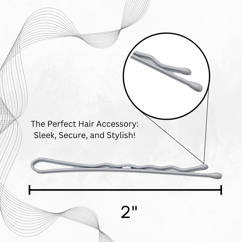 Sta-Rite Bobby Pins, Hair Clips, Women Hair Accessories - 60 Count Hair Pins, Silver - Image 2