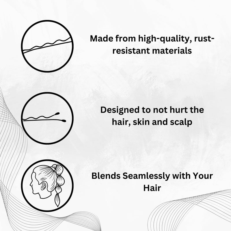 Sta-Rite Bobby Pins, Hair Clips, Women Hair Accessories - 60 Count Hair Pins, Silver - Image 5