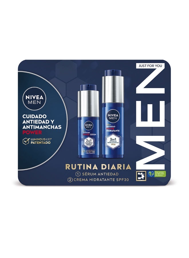 Nivea Men Anti-Age Power Serum 2 In 1 30ml + Nivea Men Anti-Age Power Cream 2 In 1 50g - Image 1
