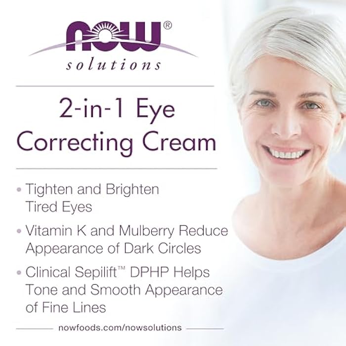 Now Foods Solutions 2 in 1 Correcting Eye Cream, 30 ml - Image 4