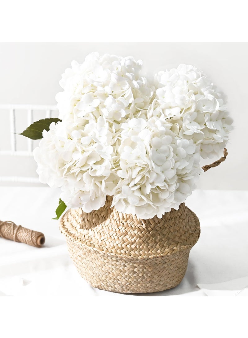 سيوسي 6 قطع من زهور الكوبية الاصطناعية ذات اللمسة الحقيقية، زهور الكوبية الحريرية البيضاء مقاس 47 سم للمنزل، ترتيبات الزهور في المكتب، باقات الزفاف، ديكورات مركزية لطاولة المطبخ - Image 1