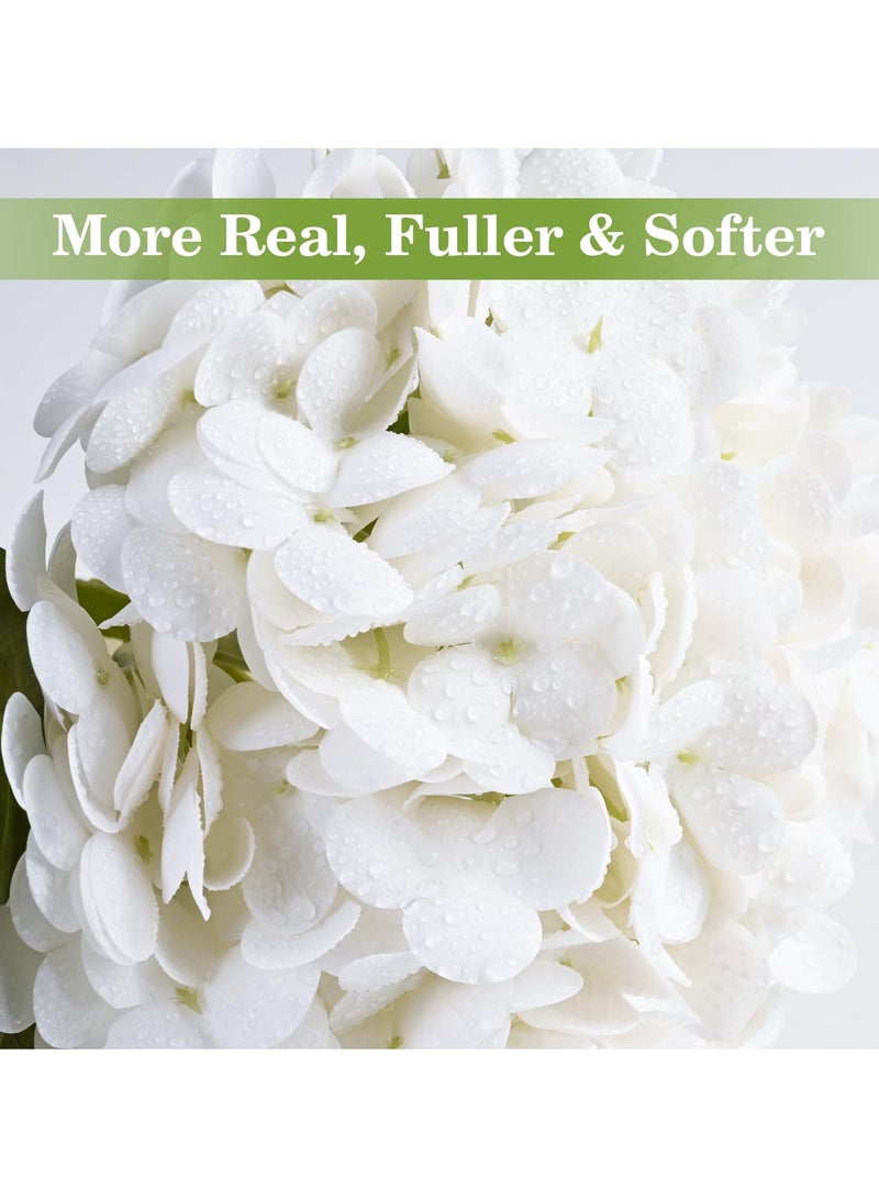 سيوسي 6 قطع من زهور الكوبية الاصطناعية ذات اللمسة الحقيقية، زهور الكوبية الحريرية البيضاء مقاس 47 سم للمنزل، ترتيبات الزهور في المكتب، باقات الزفاف، ديكورات مركزية لطاولة المطبخ - Image 2