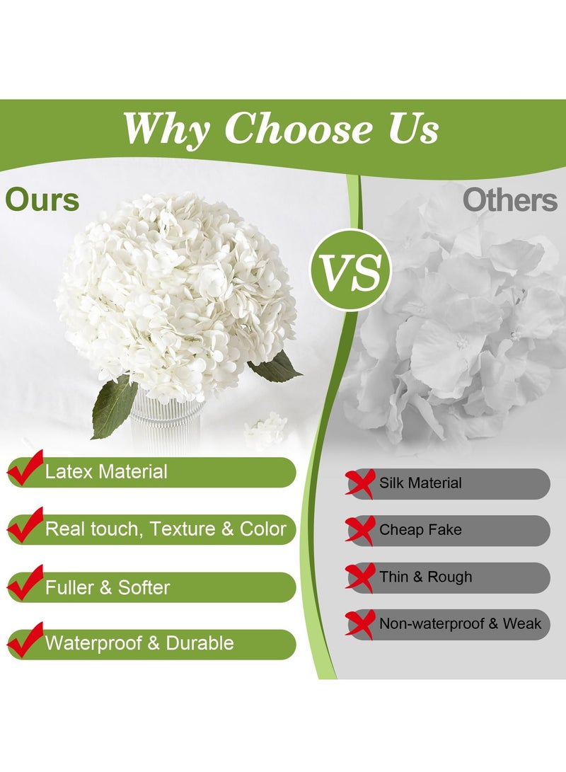 سيوسي 6 قطع من زهور الكوبية الاصطناعية ذات اللمسة الحقيقية، زهور الكوبية الحريرية البيضاء مقاس 47 سم للمنزل، ترتيبات الزهور في المكتب، باقات الزفاف، ديكورات مركزية لطاولة المطبخ - Image 3