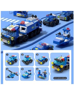 Y&D 147-Piece Mini Police Series 6-in-1 Building Block Toy  - Image 2