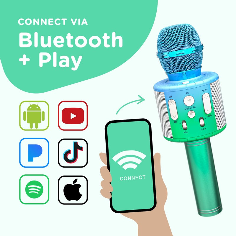 Move2Play, Kids Karaoke Microphone | Includes Pre-Loaded Songs & Bluetooth | Kids Birthday & Easter Gift | Toy for All Ages 2, 3, 4, 5, 6+ Year Old Girls, Boys & Toddlers - Image 3