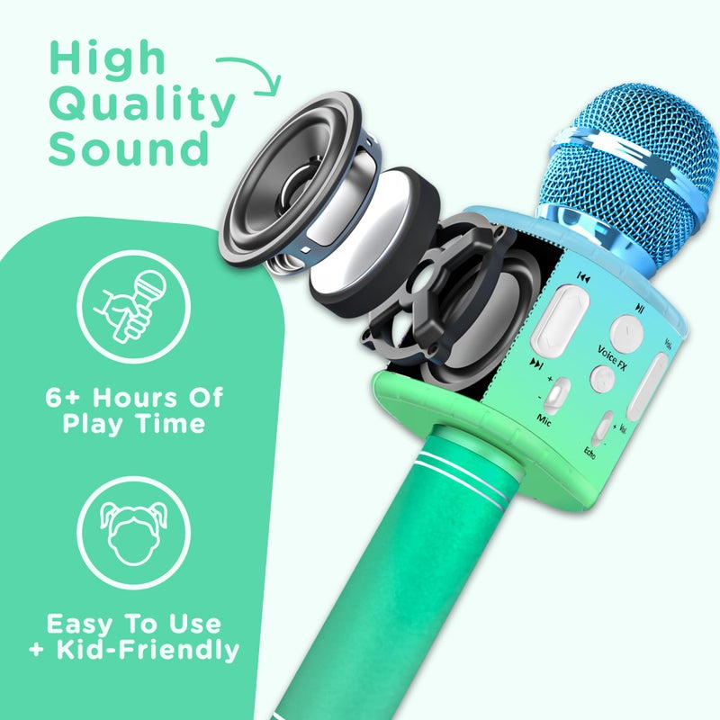 Move2Play, Kids Karaoke Microphone | Includes Pre-Loaded Songs & Bluetooth | Kids Birthday & Easter Gift | Toy for All Ages 2, 3, 4, 5, 6+ Year Old Girls, Boys & Toddlers - Image 5