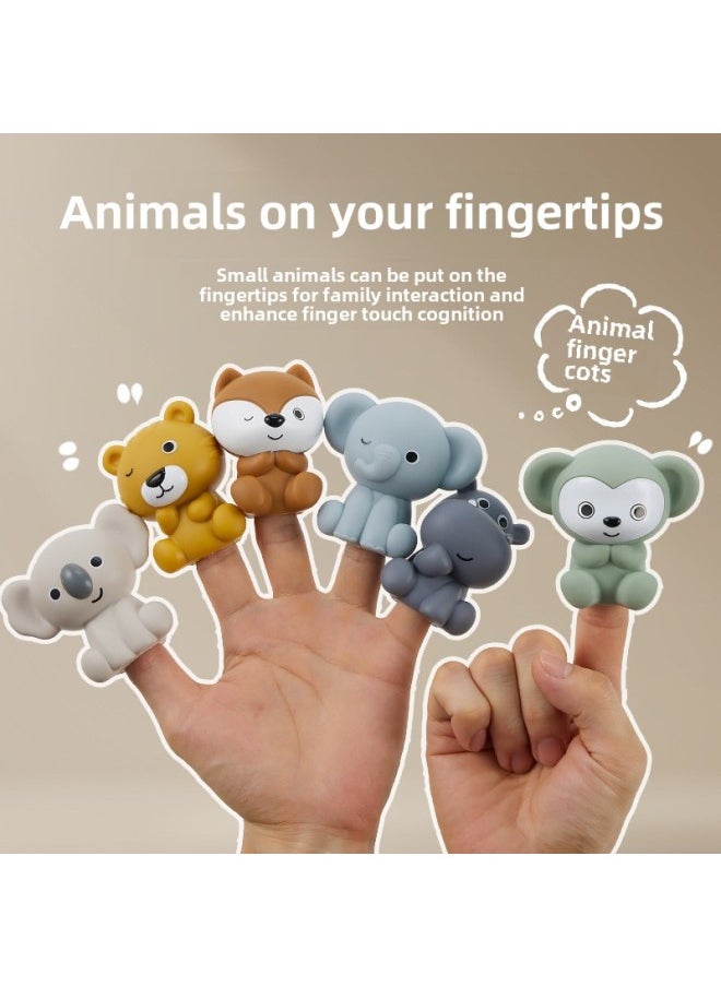 Generic - Infant Bathroom Stacking Floating Boat Bathing And Bathing Water-playing Stacking Boat Cute Pet Finger Cover Toy-Color:3 Boats + 3 Animals (elephant + Monkey + Fox) Color Box - Image 1