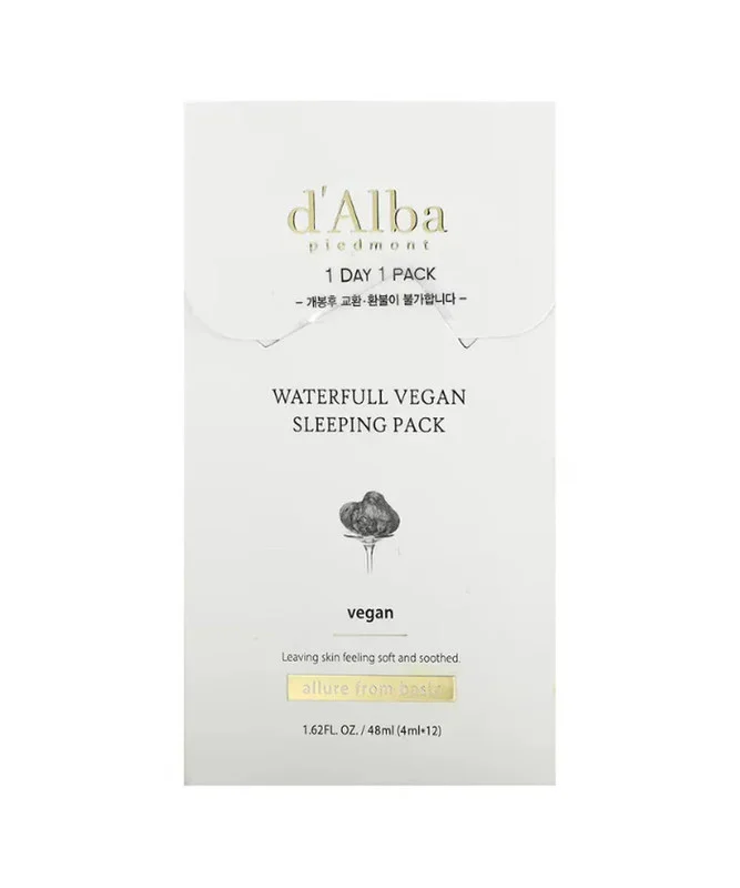 dAlba Waterfull Vegan Sleeping Pack 4ml*12