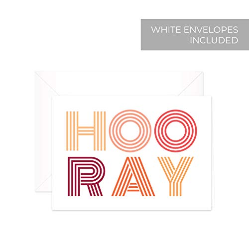 Canopy Street Yay Yippee Woohoo Congratulatory Note Cards / 24 All Occasion Blank Celebration Greeting Cards / 4 Festive Designs / 3 1/2" x 4 7/8" Congrats Graduation Celebration Event Cards - Image 2