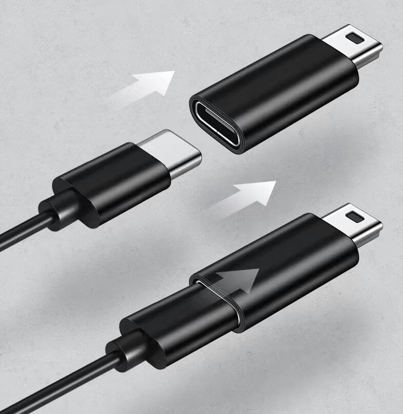 Accessonico 2Pack USB C to Mini USB Adapter, Type C Female to USB Mini Female Connector Replacement for GoPro Hero 3+, Dash Cam, GPS, Digital Camera, Charge Data Sync - Image 2