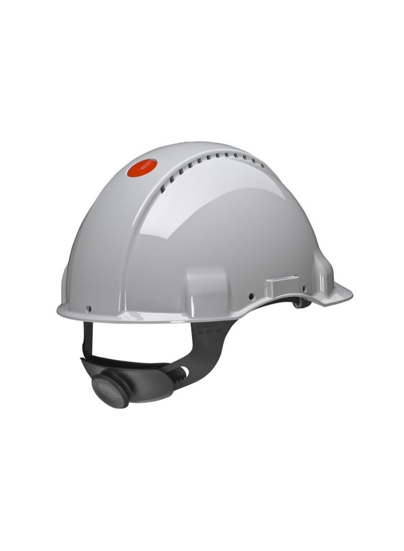 3M G3000 Safety Helmet, Uvicator Ratchet, Ventilated, White - Image 5