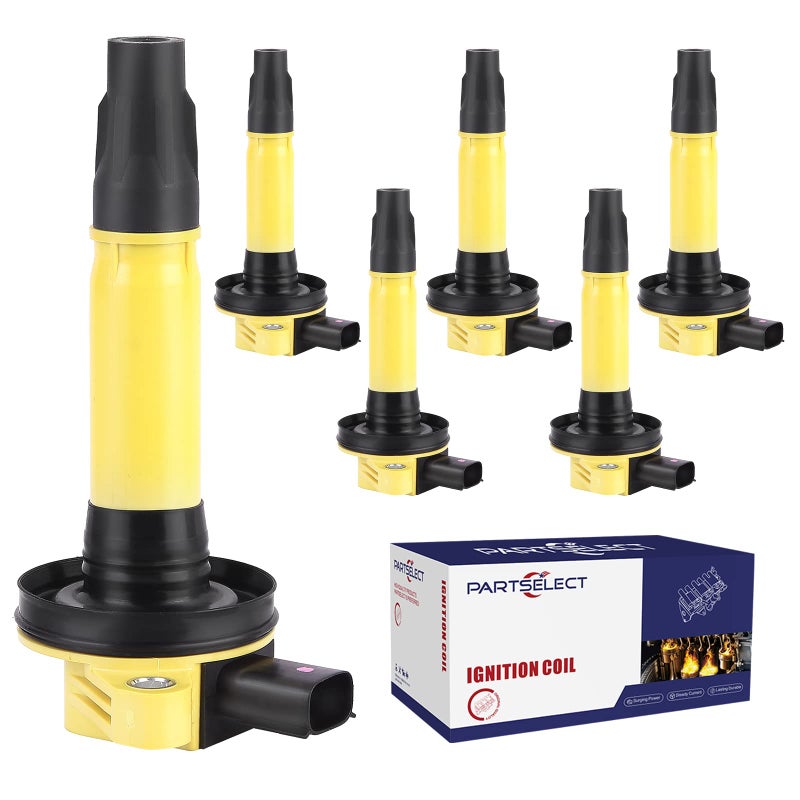 Partselect 6PCS Ignition Coil Pack UF553 DG520 Replacement for Ford Explorer F150 Edge Fusion Mustang Taurus Lincoln MKS MKX MKT MKZ Mercury Sable 35L 37L V6