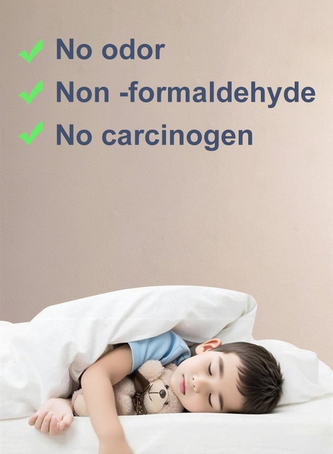 نوايوو ورق حائط ثلاثي الأبعاد سميك، ملصق حائط قابل للتقشير واللصق 50×300 سم، مقاوم للماء، نسيج كتان تقليدي، ذاتي اللصق وقابل للإزالة، لفافة فينيل لتزيين الحائط، ورق اتصال من قماش العشب لتغطية الحائط، وردي فاتح - Image 5