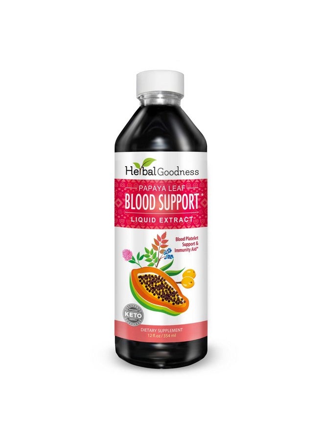 Herbal Papaya - Papaya Leaf Blood Support Liquid 15X Strength Papaya Leaf Extract Healthy Platelets Blood Cleanse Digestion Papaya Enzyme 12Oz Liquid Herbal Goodness (1 Bttl) - Image 1
