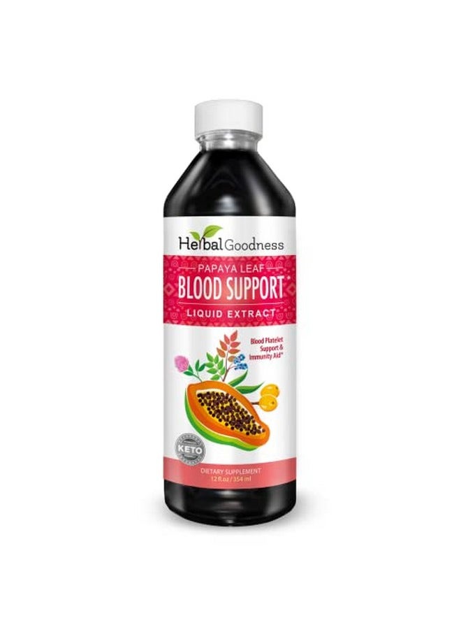 Herbal Papaya - Papaya Leaf Blood Support Liquid 15X Strength Papaya Leaf Extract Healthy Platelets Blood Cleanse Digestion Papaya Enzyme 12Oz Liquid Herbal Goodness (1 Bttl) - Image 1