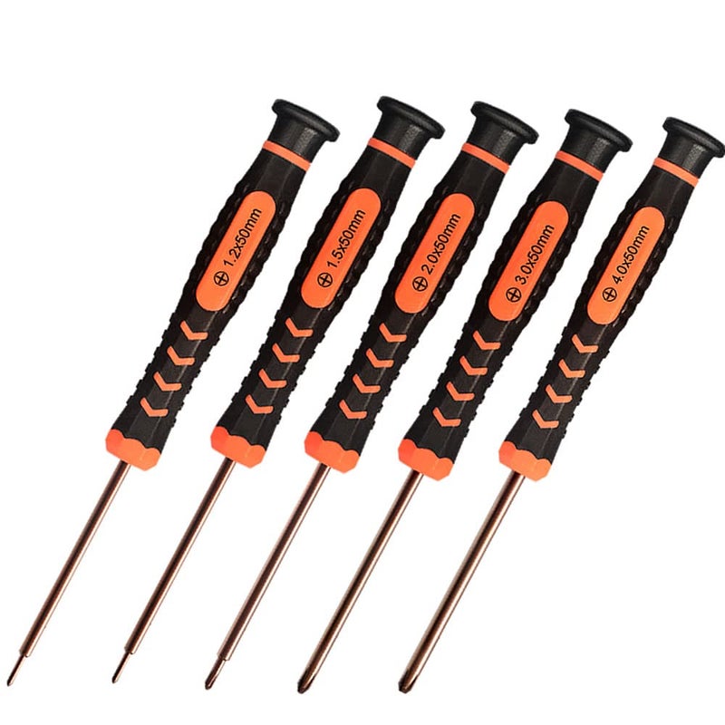 Small Phillips Screwdriver Set Teckman 5 Piece Repair Tools Kit For Steam Deck With 1.2Mm 1.5Mm 2.0Mm 3.0Mm 4.0Mm The Most Commonly Used Phillips Screwdrivers