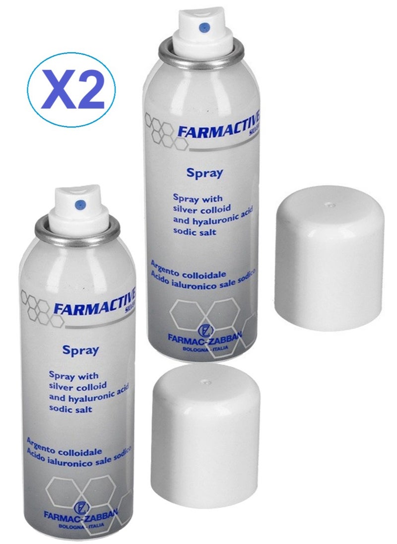FARMAC ZABBAN 2 Pack of Pharmactive Silver Medical For Diabetic Foot Burns Bed Sores Postoperative Wounds 125 ml  - Image 1