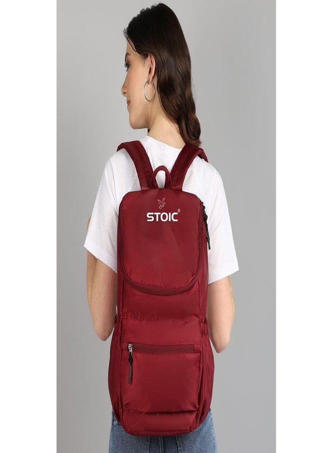 STOIC Women Bag Anti-theft Pocket, Office bag, college bags girls 22 L Laptop Backpack (MARRON) - Image 4