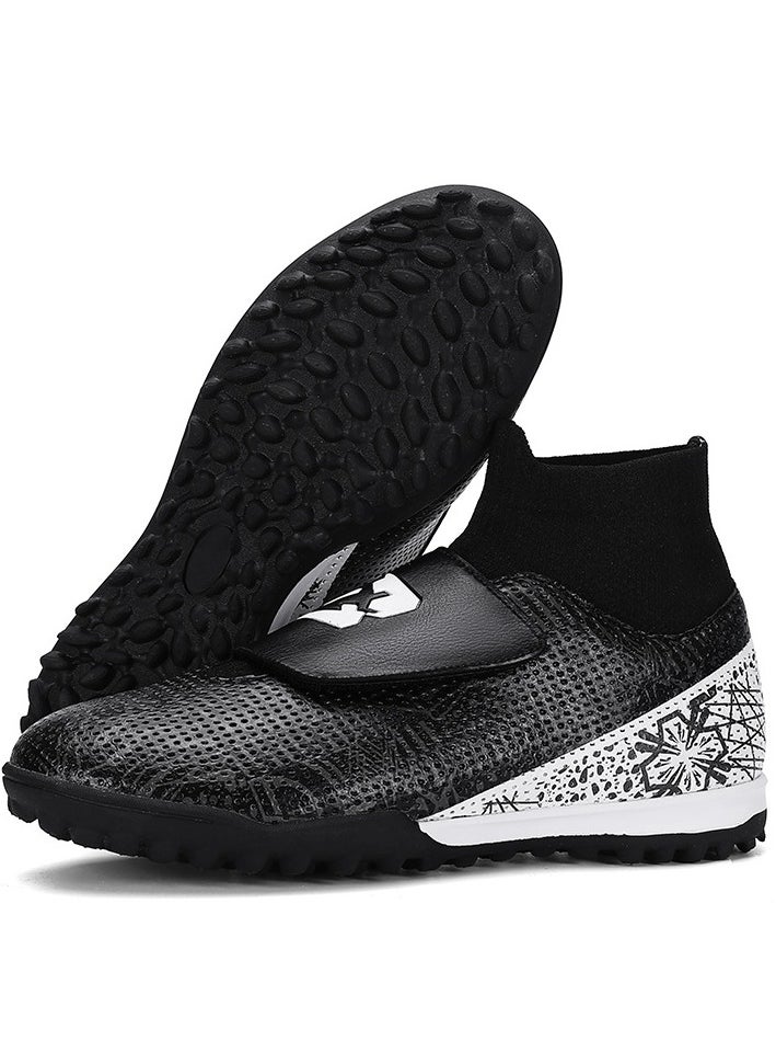 SKT Shiketro Children's Football Shoes, High-Top Boys' Professional Training Spiked Shoes, Lawn Sports Shoes, Velcro Sports Shoes  - Image 1