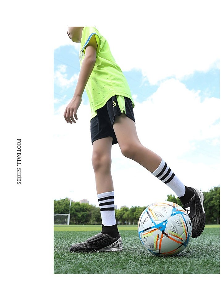 SKT Shiketro Children's Football Shoes, High-Top Boys' Professional Training Spiked Shoes, Lawn Sports Shoes, Velcro Sports Shoes  - Image 2