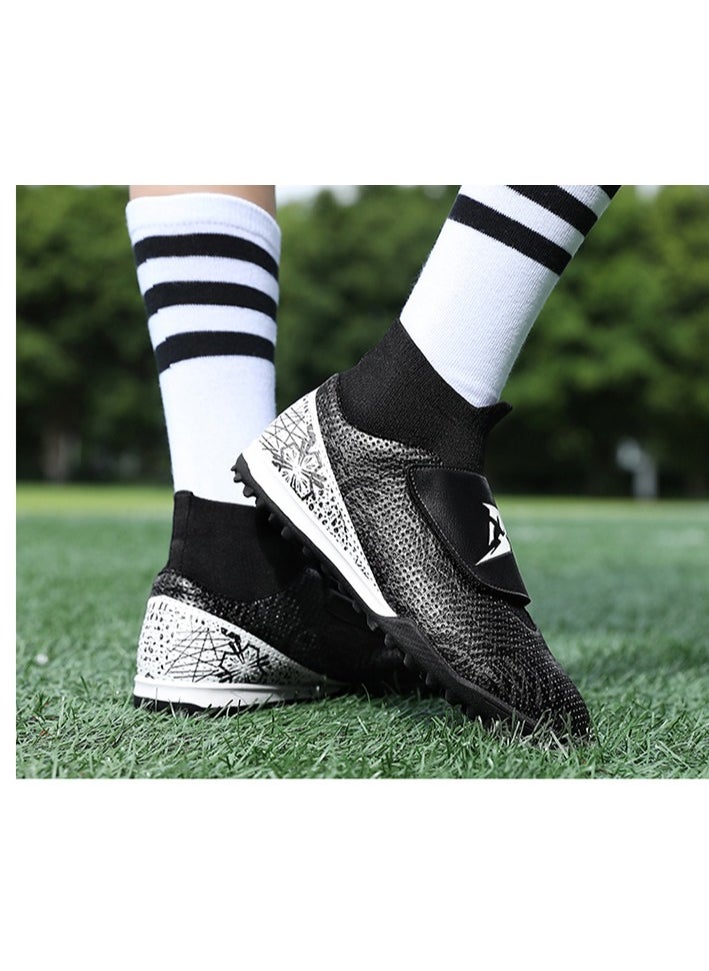 SKT Shiketro Children's Football Shoes, High-Top Boys' Professional Training Spiked Shoes, Lawn Sports Shoes, Velcro Sports Shoes  - Image 4