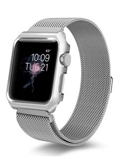 Generic Milanese Loop Stainless Steel Strap With Magnetic Clasp For Apple Watch 38/40/41 mm Series 5/6/7 Silver  - Image 2