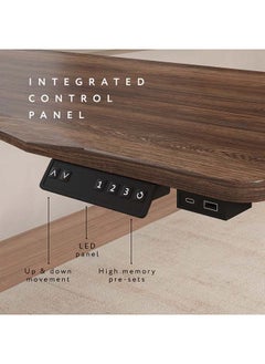 SkyLand Electric Height Adjustable Desk, Ergonomic Sit-Stand Desk with Wireless Charging, USB&Type-C Ports, Home Office Workstation (Black)  - Image 3
