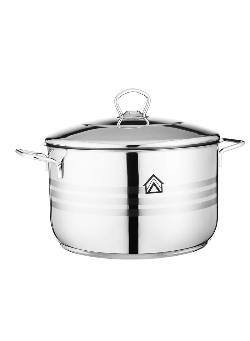 Stainless steel pot 13*22 cm 5.1 liters - Image 1