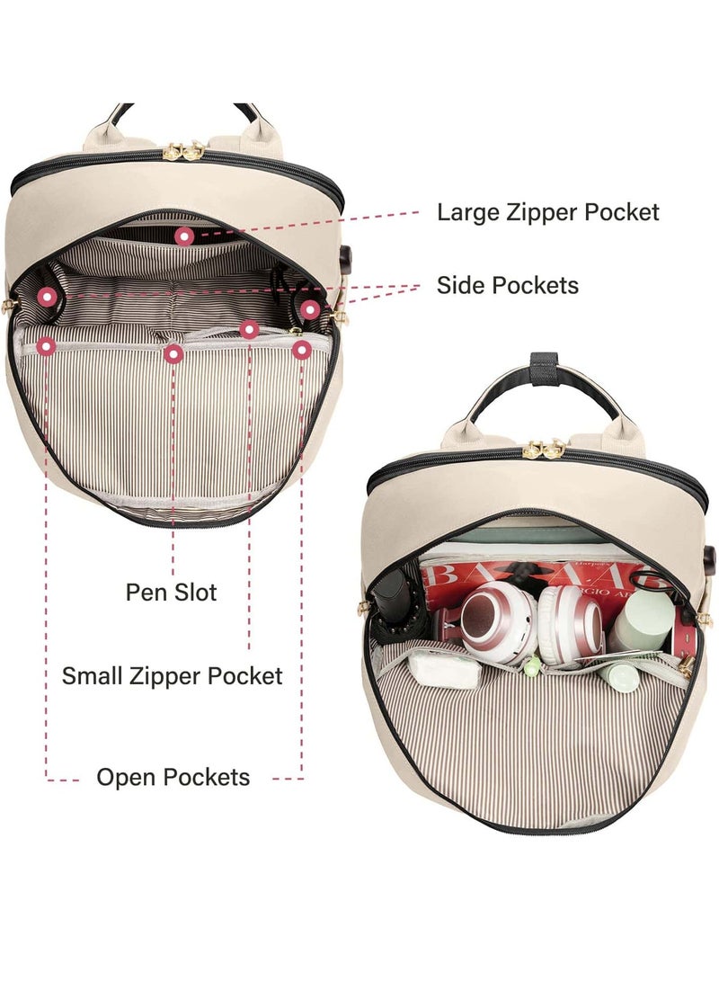 Anmi Laptop Backpack, 15.6 Inch Laptop Bag with USB Port Fashion Waterproof Casual Backpacks - Image 3