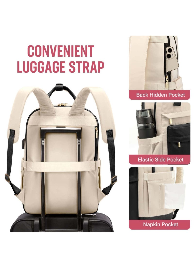 Anmi Laptop Backpack, 15.6 Inch Laptop Bag with USB Port Fashion Waterproof Casual Backpacks - Image 4