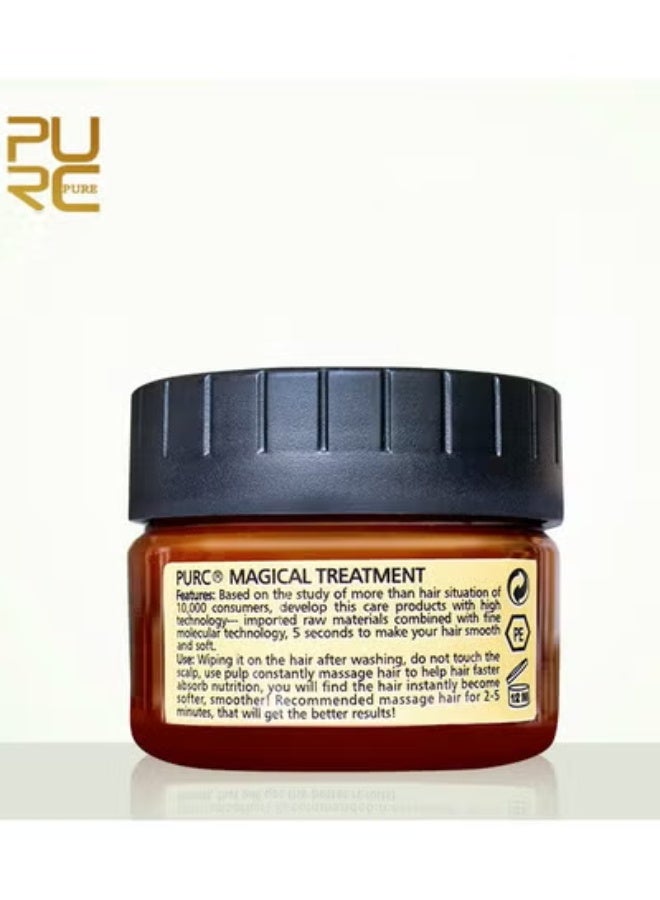 PURC Pure Magical Hair Mask 60ml Keratin Argan Hair Treatment 5 Seconds Mask Root Repair Nourishing - Image 3