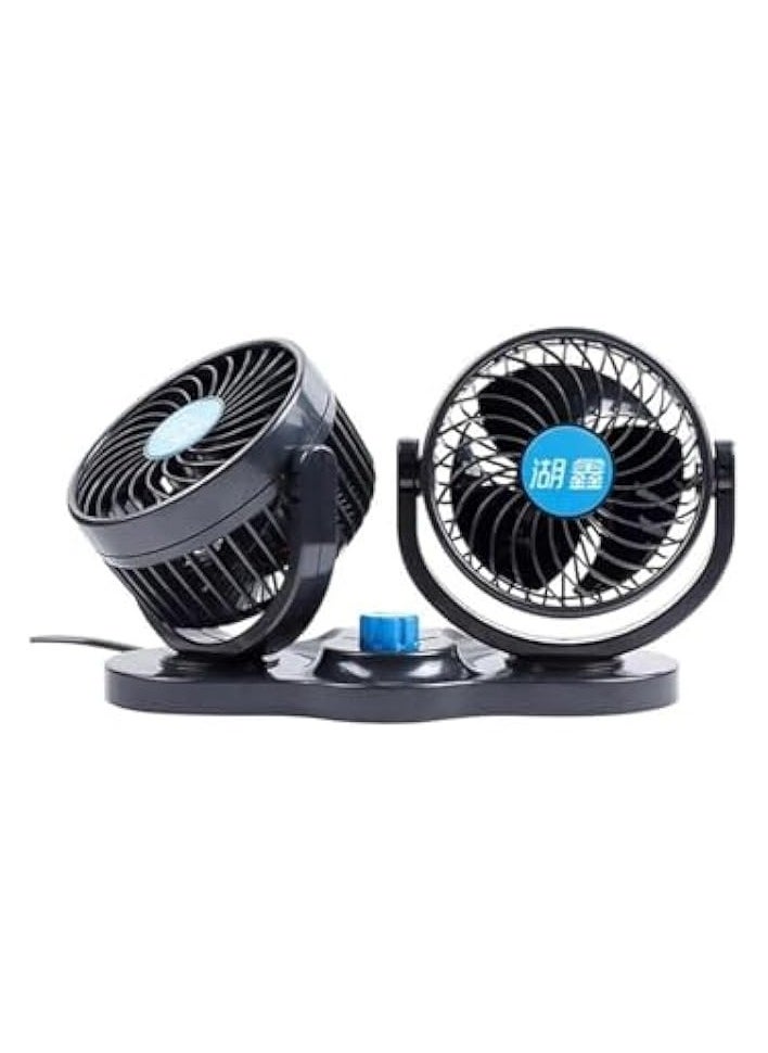 erorex Portable Usb Charging Dash Mount Dual Fan Multicolor 