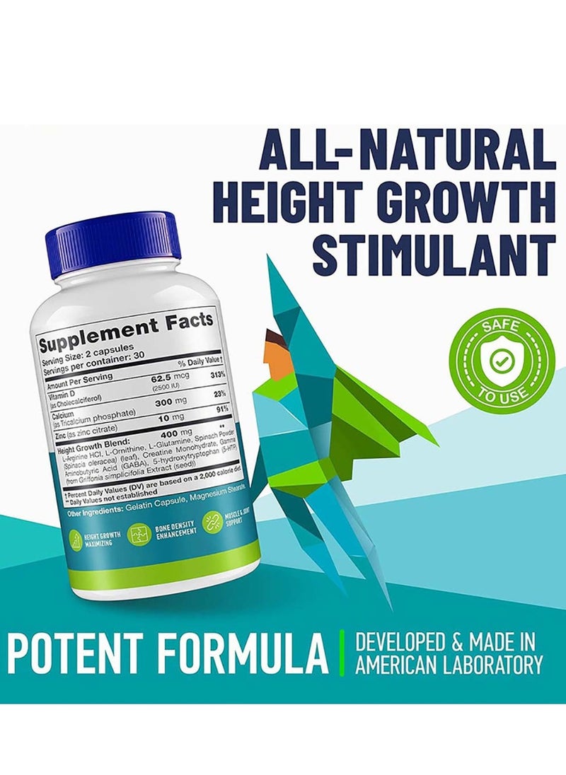 BIYODE Height Growth Maximizer - Reach Natural Height - Made in USA - Height Pills Bone Growth - Grow Taller Supplement for Adults & Kids - Height Increase Pills -Maximum Height Growth Formula to Get Taller  - Image 2