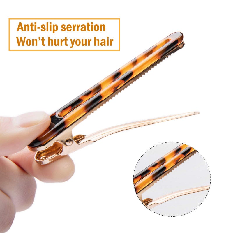 Cobahom 6 Pcs 3.26 Inch Duck Billed Hair Clips, Alligator Hair Pins for Hair Styling, Leopard Print Hair Barrettes, Chic Tortoise Shell Hair Clips for Women Girls - Image 4
