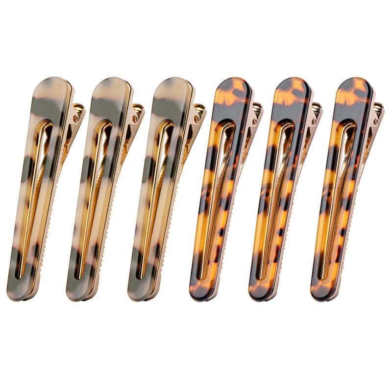 Cobahom 6 Pcs 3.26 Inch Duck Billed Hair Clips, Alligator Hair Pins for Hair Styling, Leopard Print Hair Barrettes, Chic Tortoise Shell Hair Clips for Women Girls - Image 1