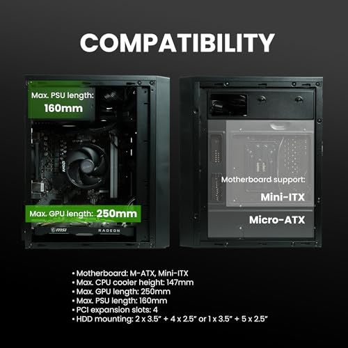 ZALMAN صندوق كمبيوتر زالمان T6 MINI مدمج M-ATX، هيكل صغير Micro-ATX Mini-ITX SFF SFX HTPC، USB 3.0، مروحة مثبتة مسبقًا 1 × 80 مم، محطة عمل كمبيوتر مكتبي صغيرة الحجم توفر المساحة. - Image 5