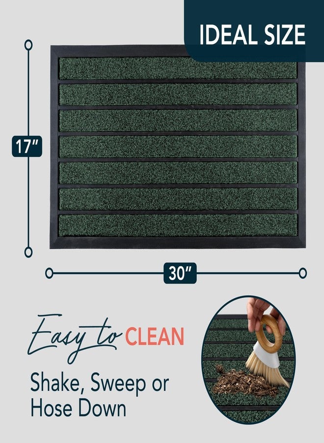 ubdyo Extra Durable Door Mat - Dirt Trapping Outdoor Welcome Mats - Non-Slip Outdoor Indoor Entrance - Low Profile Front Doormat (30" x 17", Bright Green) - Image 2