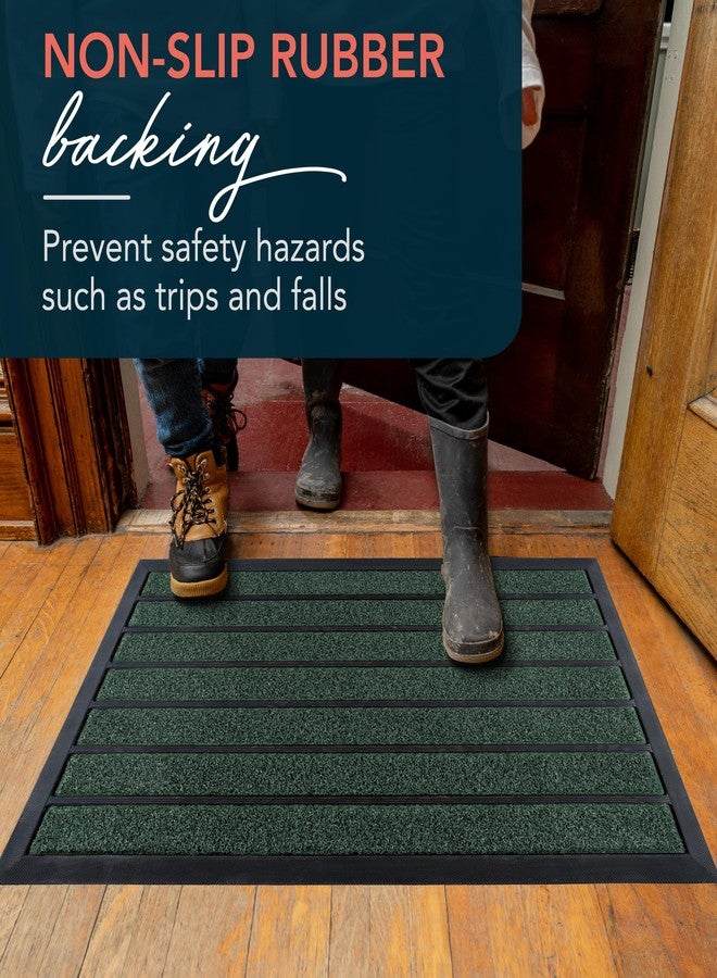 ubdyo Extra Durable Door Mat - Dirt Trapping Outdoor Welcome Mats - Non-Slip Outdoor Indoor Entrance - Low Profile Front Doormat (30" x 17", Bright Green) - Image 5