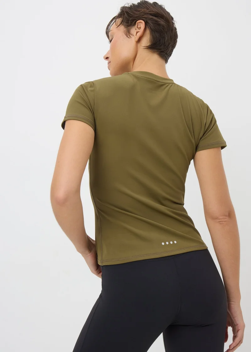 Matalan Souluxe Khaki Short Sleeve T Shirt