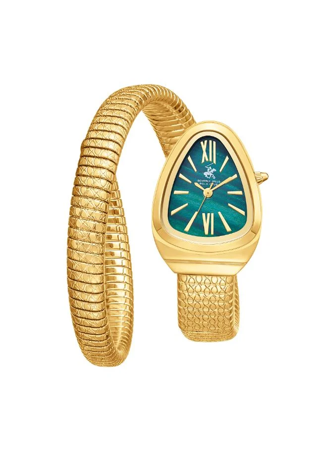 BEVERLY HILLS POLO CLUB BEVERLY HILLS POLO CLUB BP3747C.170 Women's Analog Display Watch & Metal Strap Gold