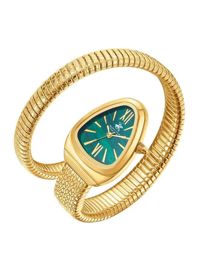 BEVERLY HILLS POLO CLUB BEVERLY HILLS POLO CLUB BP3747C.170 Women's Analog Display Watch & Metal Strap Gold